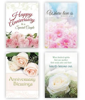 Anniversary Blessings , Box of 12 Assorted Anniversary Cards (KJV)