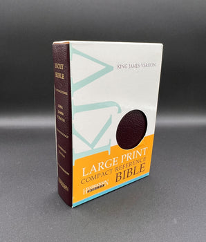 KJV Large-Print Compact Reference Bible, bonded leather, burgundy