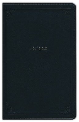 NKJV Personal-Size Large-Print Reference Bible, Comfort Print--soft leather-look, black (indexed, red letter)
