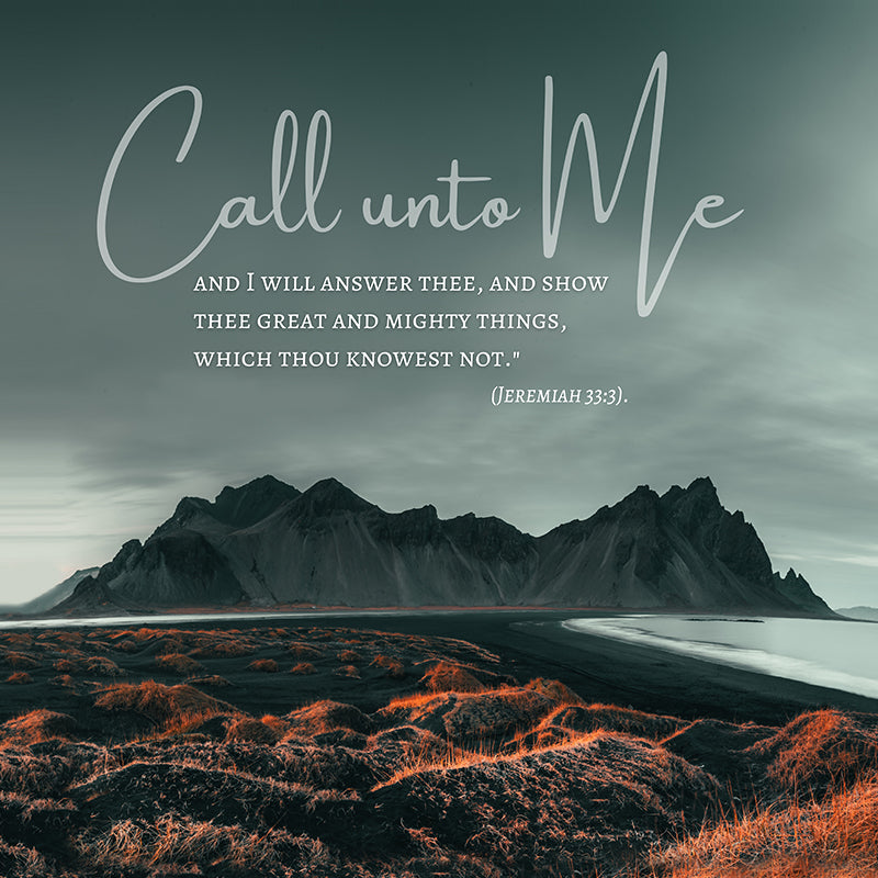 Call Unto Me (Jeremiah 33:3), Canvas Wall Decor