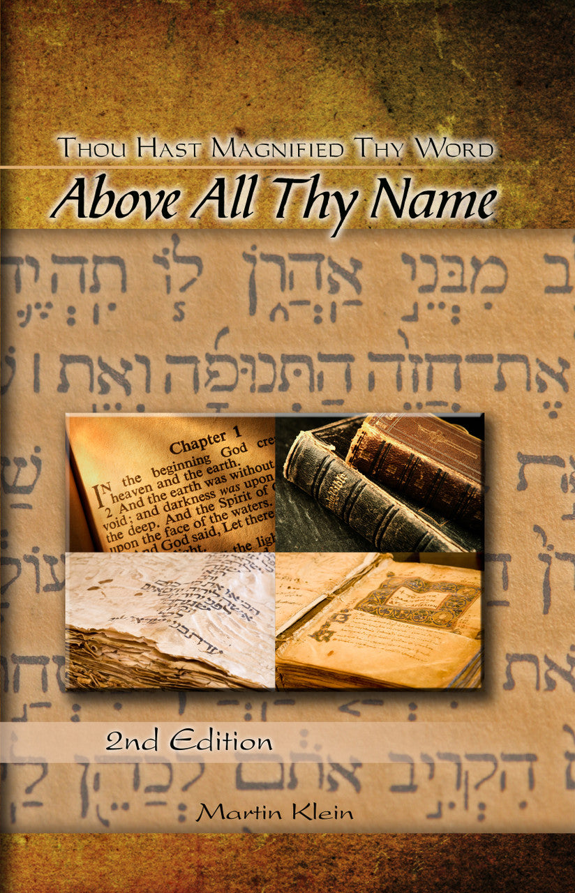 Thou Hast Magnified Thy Word Above All Thy Name - Klein Martin