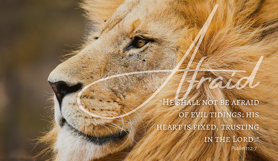 Afraid (Psalms 112:7), Canvas Wall Decor