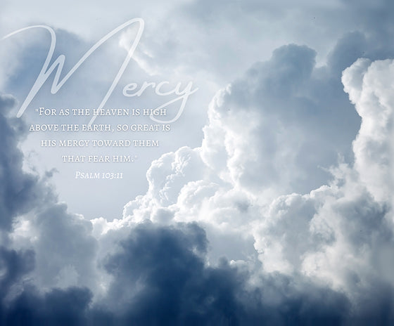 Mercy (Psalms 103:11), Canvas Wall Decor