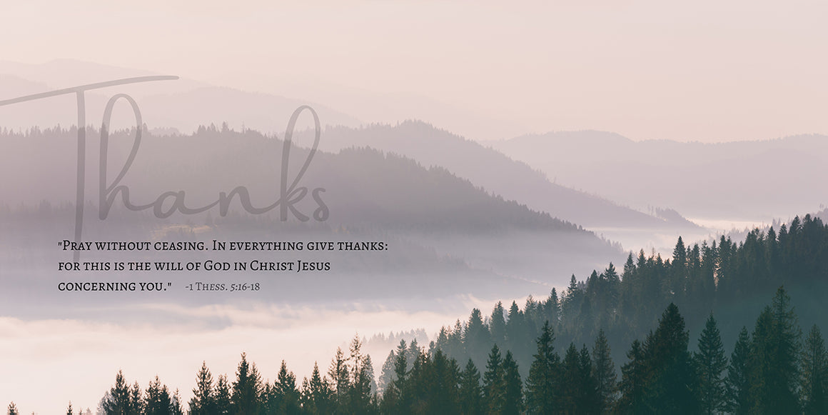 Thanks (1 Thessalonians 5:16-18), Canvas Wall Decor
