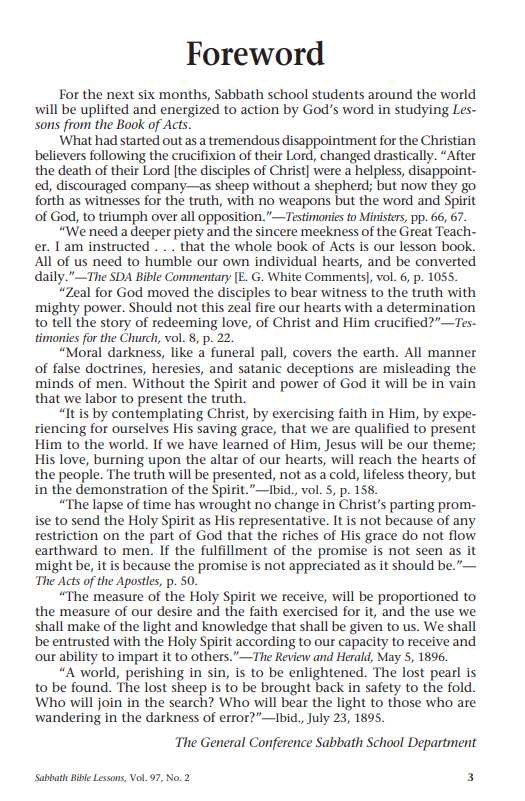 Lessons From the Book of Acts (1)