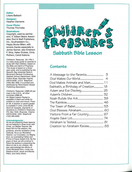 Children's Treasures, Vol. 1, #1