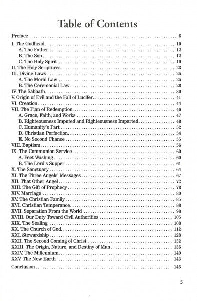 Fundamental Christian Beliefs of the SDA Reform Movement