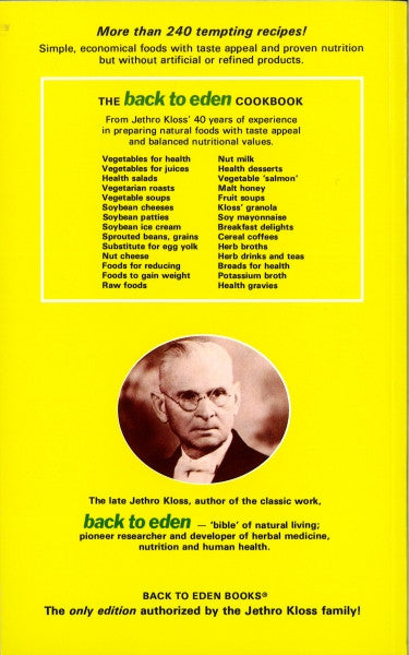 Back to Eden, Cookbook