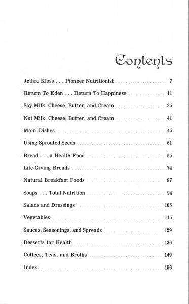 Back to Eden, Cookbook