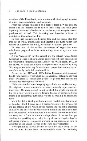 Back to Eden, Cookbook