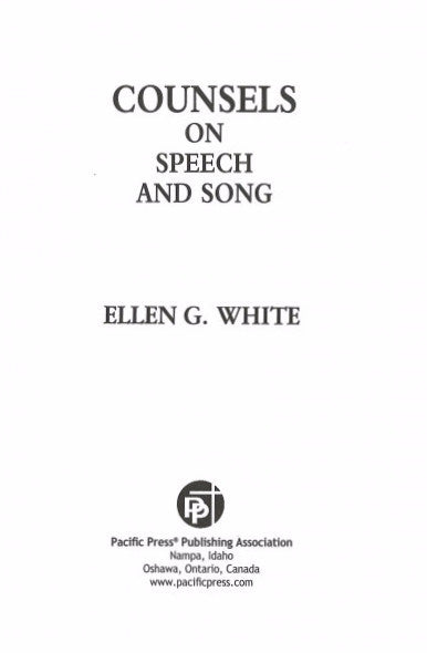 Counsels on Speech and Song, CHL