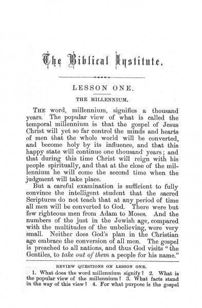 The Biblical Institute