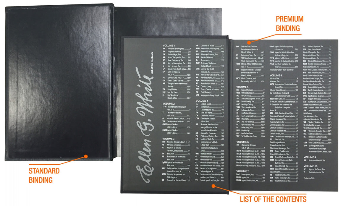 Spirit of Prophecy Library 10 Volume Set, Premium Custom Binding