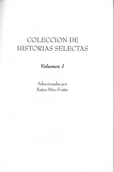 Coleccion de Historias Selectas, Vol. 1