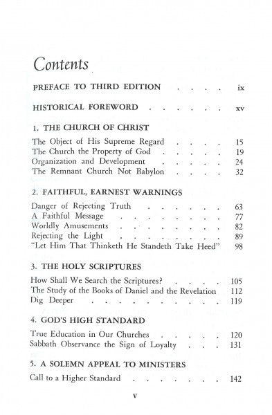 Testimonies to Ministers and Gospel Workers, CHL