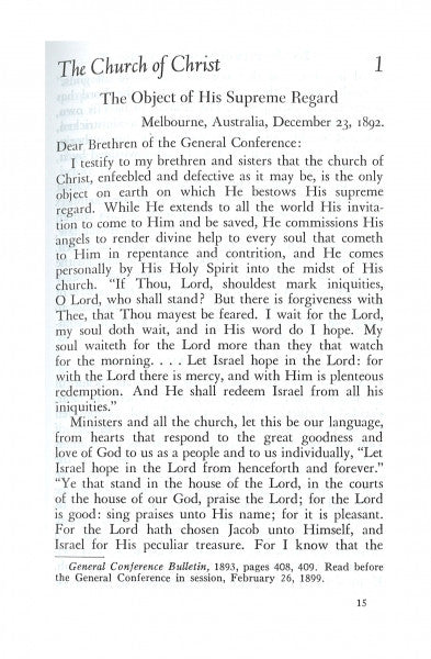 Testimonies to Ministers and Gospel Workers, CHL