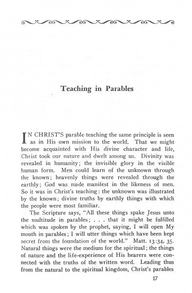 Christ's Object Lessons, CHL