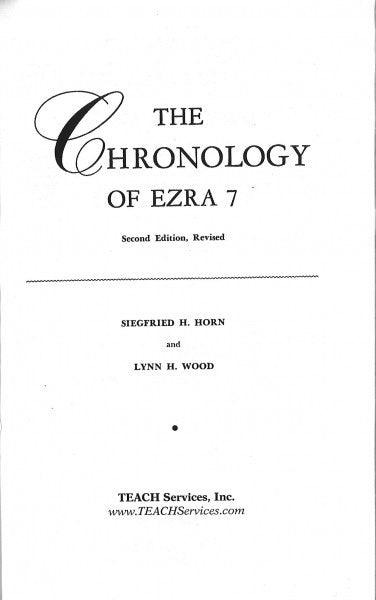 The Chronology of Ezra 7