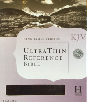Bible: KJV, Ultra Thin, Bonded Leather, Black, Indexed
