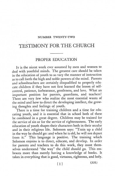 Counsels on Education