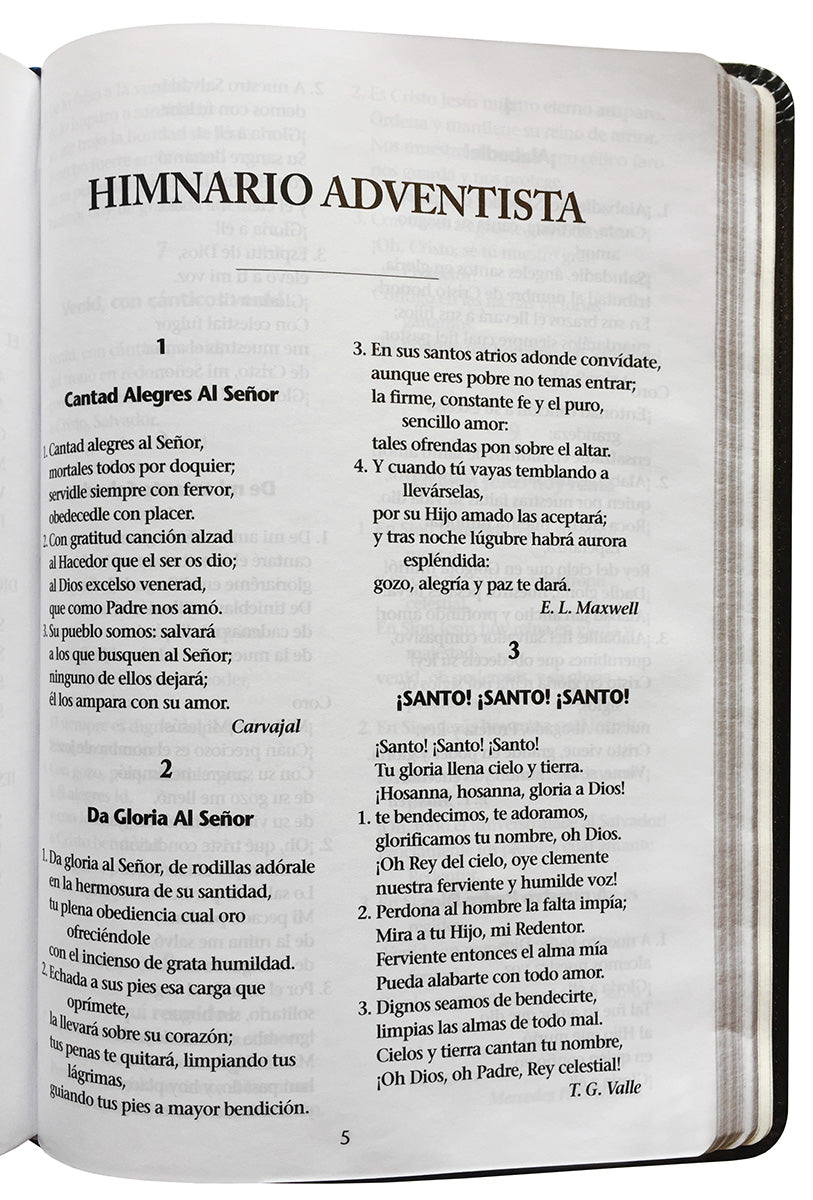 Nueva Misión Biblia de Estudios con Himnario Adventista—Azul