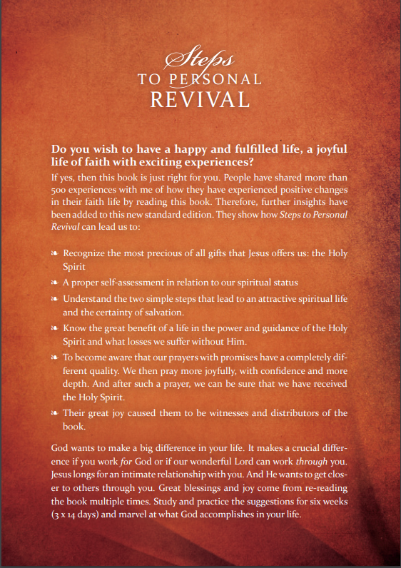 Steps to Personal Revival Being filled with the Holy Spirit, by Helmut Haubeil