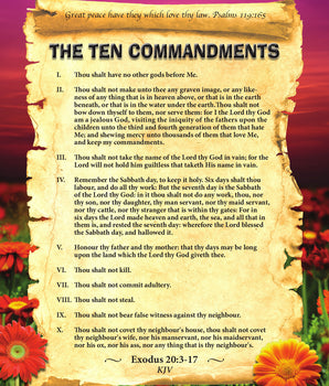 Ten Commandments Double-sided Poster