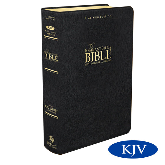 Platinum Remnant Study Bible KJV (Top-grain Leather Black) Thumb Indexed