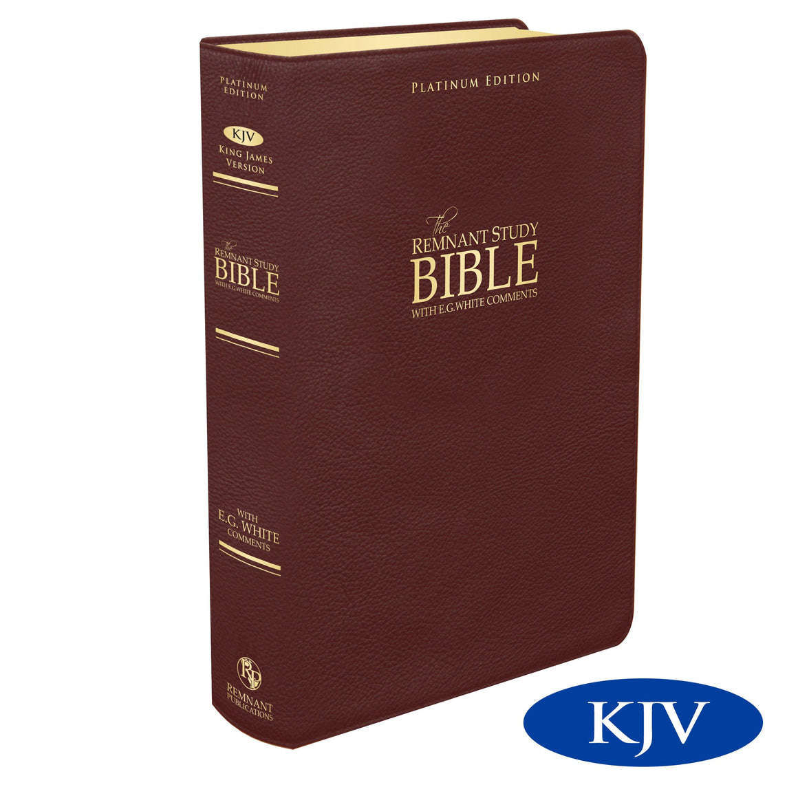 Platinum Remnant Study Bible KJV (Top-grain Leather Maroon) Thumb Indexed