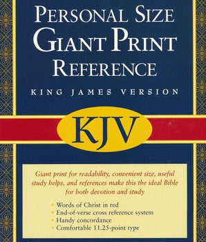 KJV Reference Bible, Personal-Sized, Giant Print - Imitation Leather, Burgundy