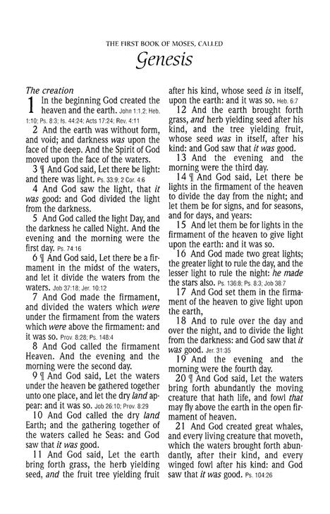 KJV Personal Size Giant Print Reference Bible, imitation leather, blue/gray