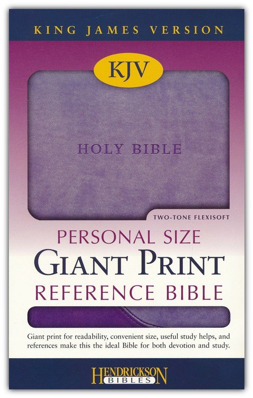 The KJV Personal-Size Giant-Print Reference Bible, Lilac/Violet Flexisoft