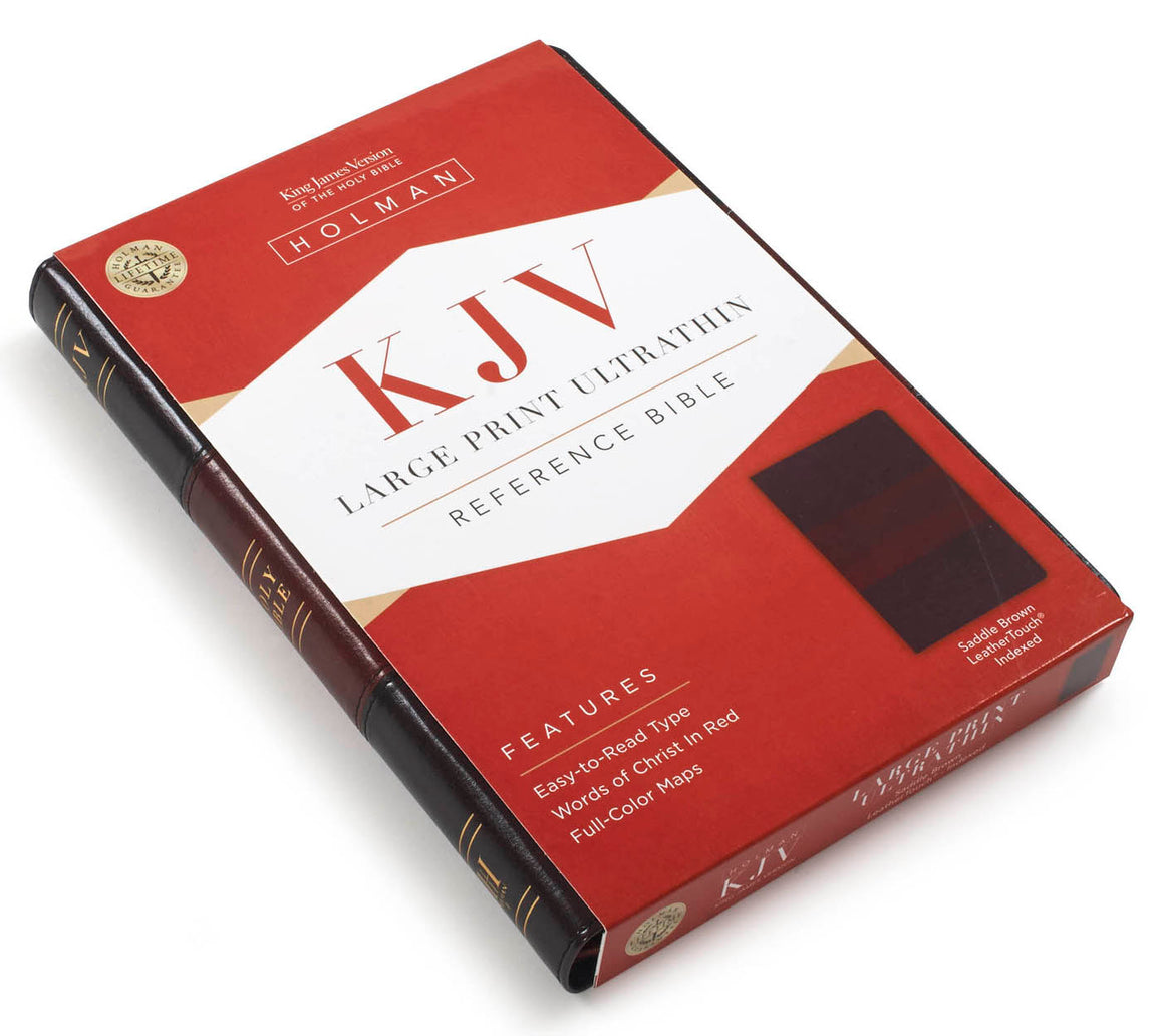 Bible: KJV, Large Print Ultrathin Reference Bible, Saddle Brown