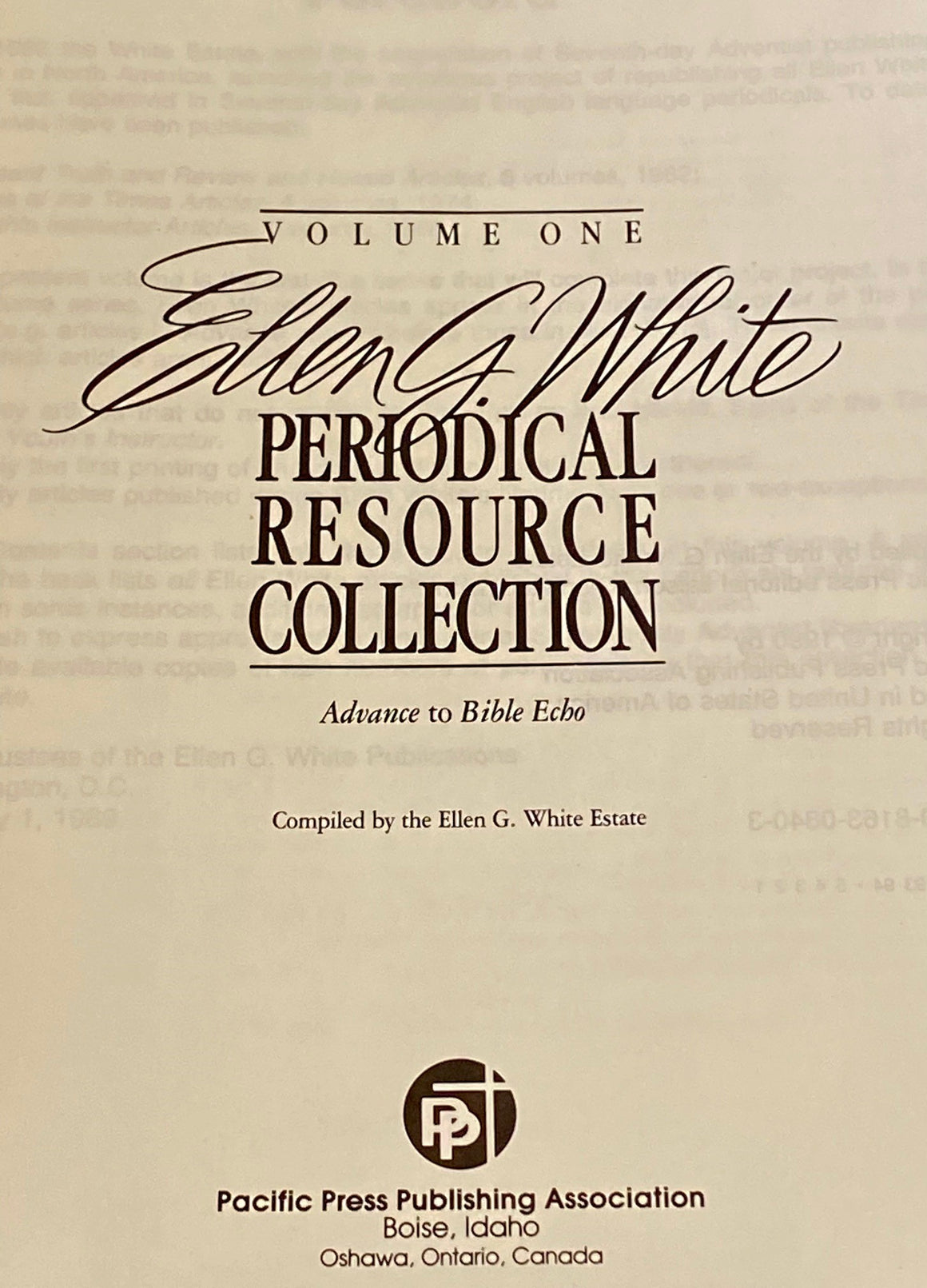 Ellen G. White Periodical Resource Collection, 4 Vol. Set