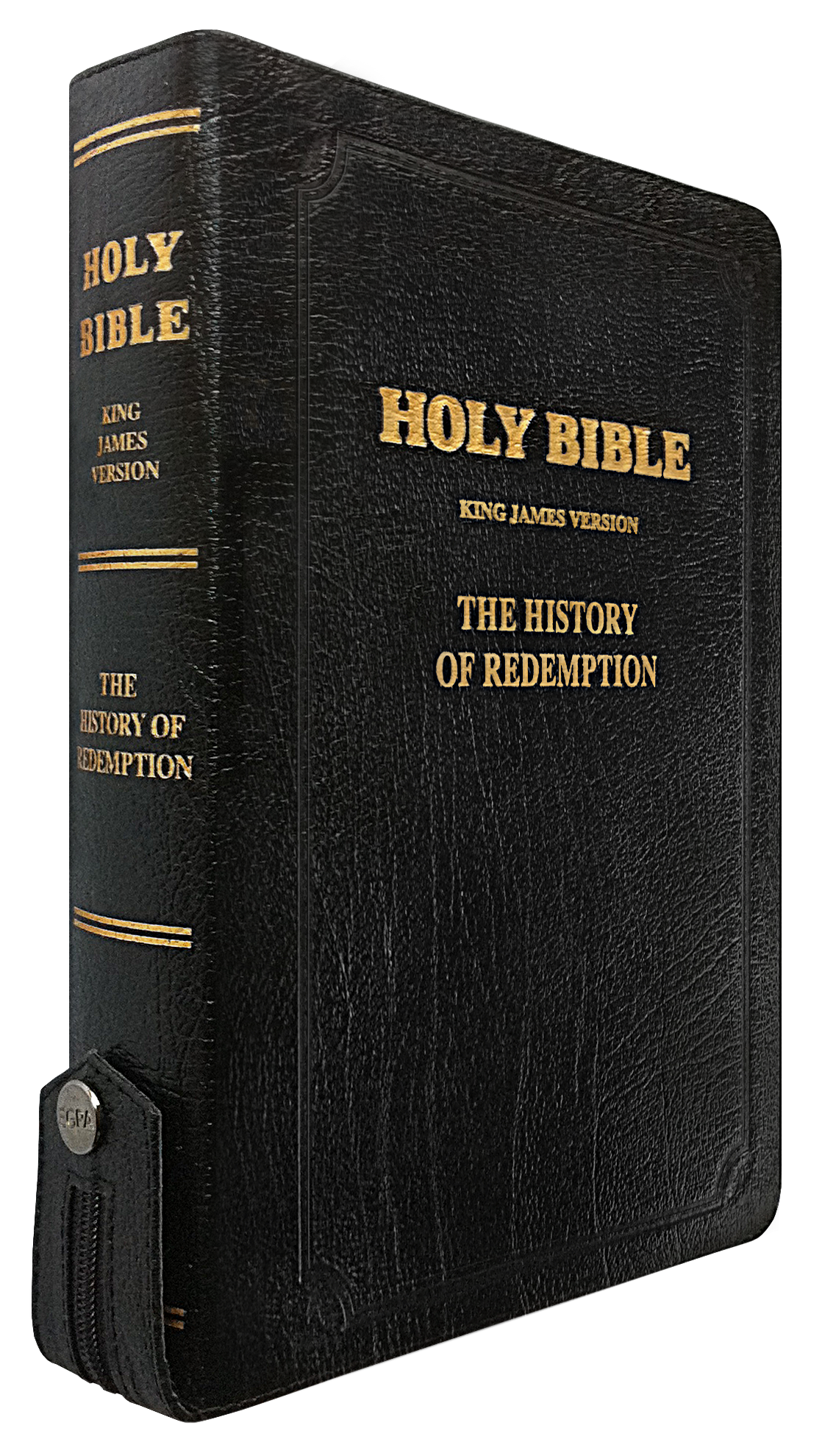 The History of Redemption KJV Bible, Genuine Leather, Black, Zippered