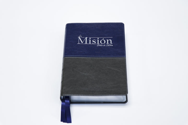 Nueva Misión Biblia de Estudios con Himnario Adventista—Azul