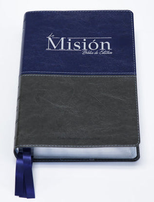 Nueva Misión Biblia de Estudios con Himnario Adventista—Azul
