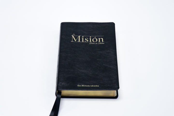 Nueva Misión Biblia de Estudios con Himnario Adventista—Negro