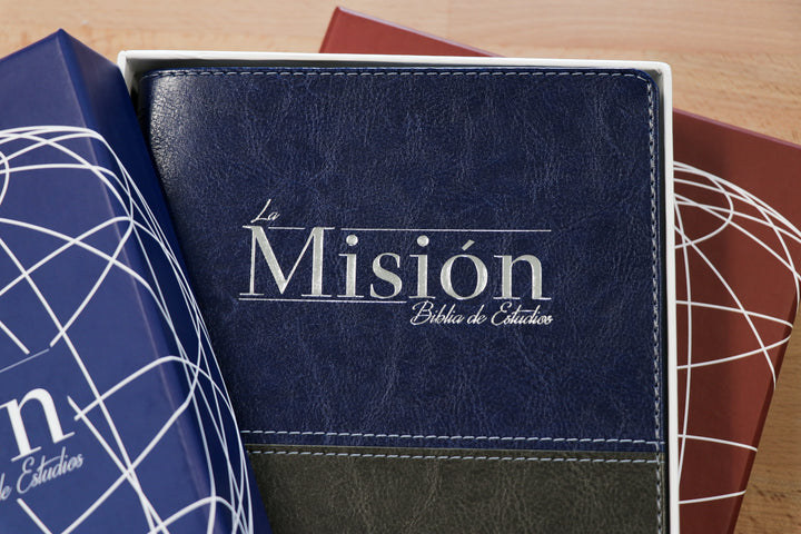 Nueva Misión Biblia de Estudios con Himnario Adventista—Azul
