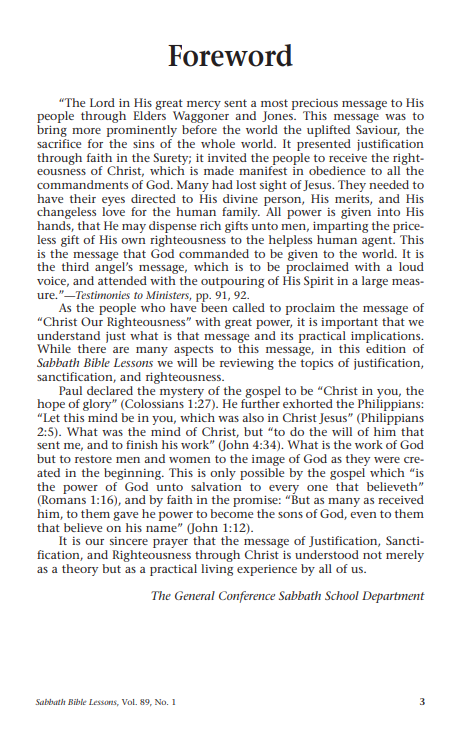 Justification, Sanctification and Righteousness