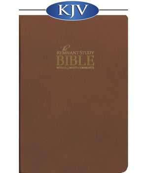 Bible: Remnant Study Bible, KJV - Genuine Top-grain Leather, Brown