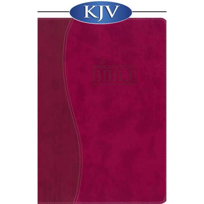 Bible: Remnant Study Bible, KJV (Leather-soft Raspberry) King James Version