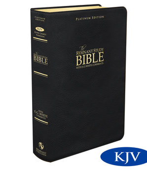 Platinum Remnant Study Bible KJV - Large Print (Genuine Top-grain Leather Black)